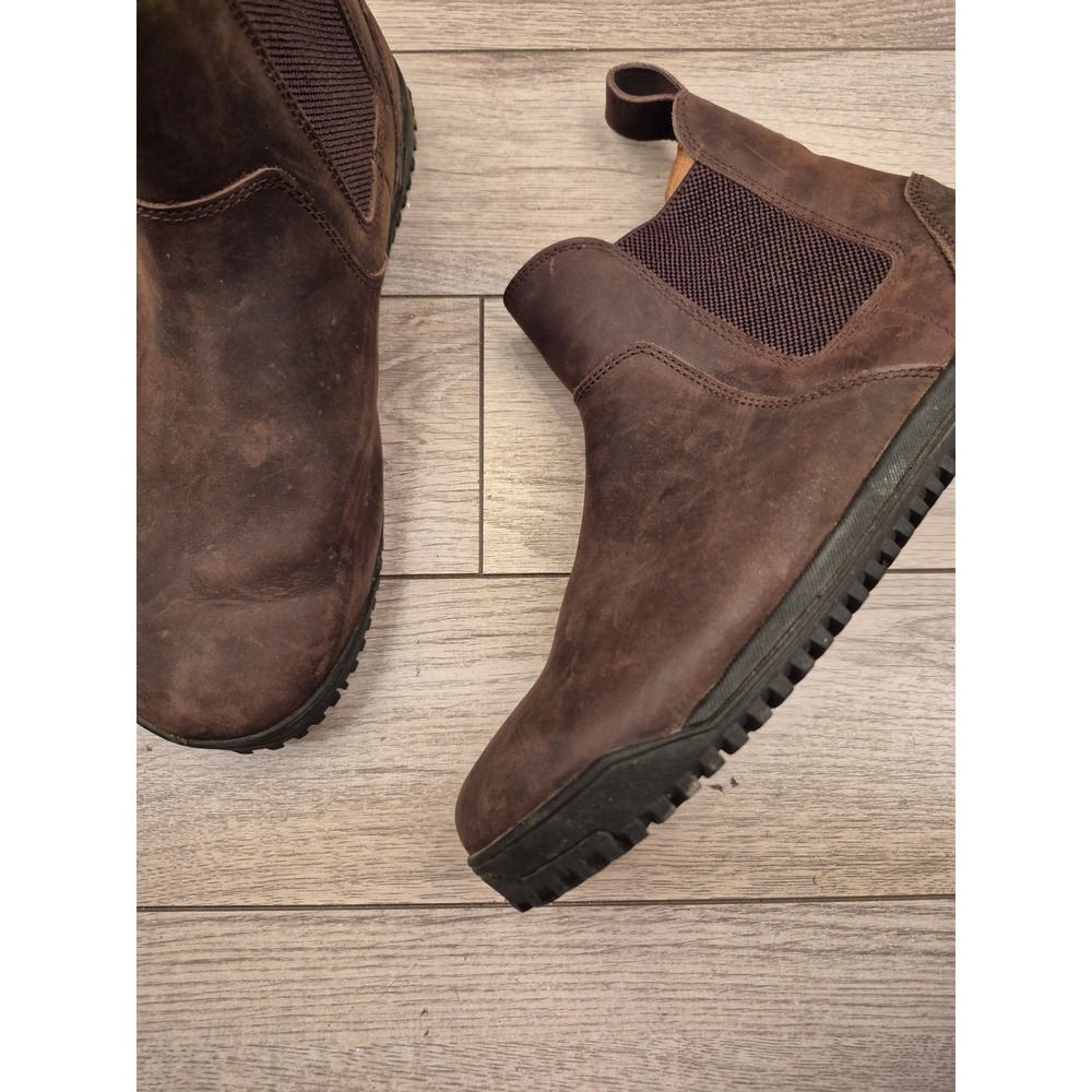 Xero Shoes Ridgeway Chelsea Mens Brown Leather Minimalist Barefoot Boots Size 10 - Picture 4 of 12